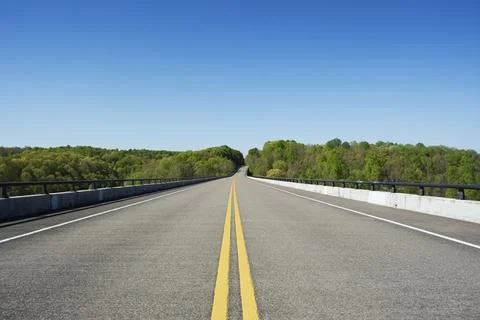 Empty Natchez Trace Parkway Bridge Stock Photos