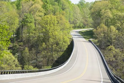 Empty Natchez Trace Parkway Bridge Stock Photos