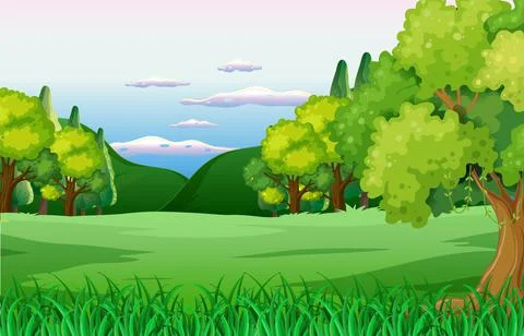 Empty nature outdoor background Illustrazione stock