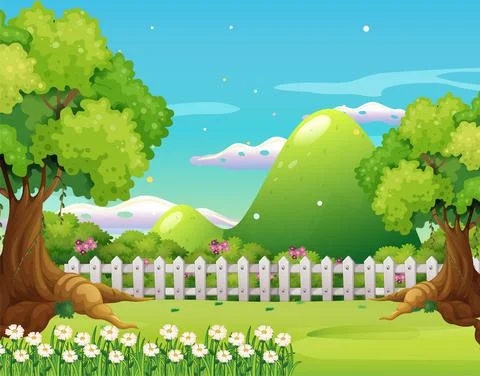 Empty nature outdoor background Stock Illustration