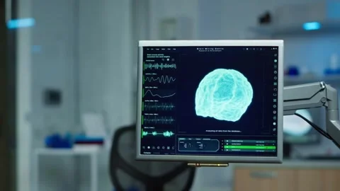 Empty Neurological Research Laboratory With Advanced Scientific Equipment Stock Footage 330276223