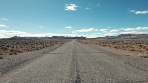Empty nevada road in desert Stock Footage 306261606