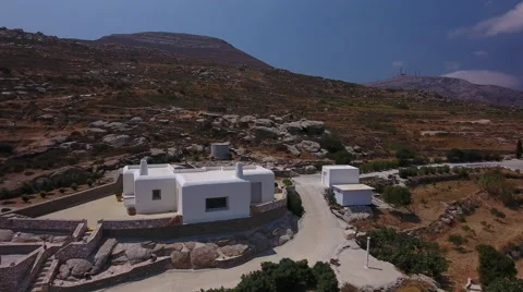 Empty new house in mountains Paros, Greece. Stock-Footage 67113985