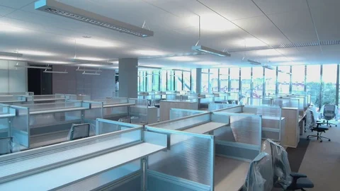 Empty new office Video stock 77235574