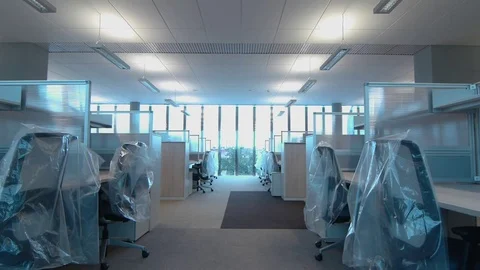 Empty new office Video stock 77235596