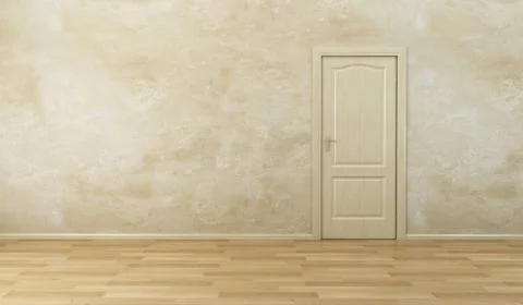 Empty new room with door Stock Illustration
