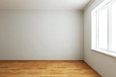 Empty new room with window Stock Illustration