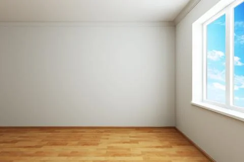 Empty new room with window Stock Illustration