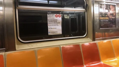 Empty New York Subway 2 (4K) Stock Footage 91191486