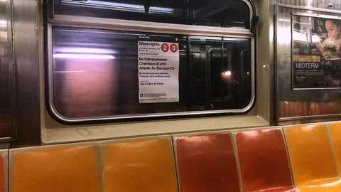 Empty New York Subway 3 (4K) Stock Footage 91191627