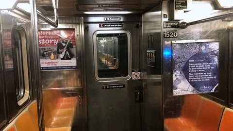 Empty New York Subway 4 (4K) Stock Footage 91191725