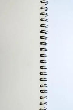 Empty notebook isolated over a white background. Copy space. Concept of Bac.. Stock Photos