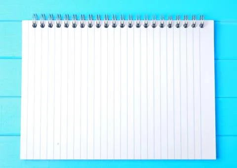 Empty notebook on table Stock Photos