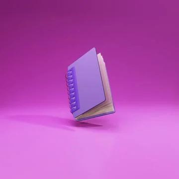 Empty notepad on pastel background simple 3d render illustration Stock Illustration