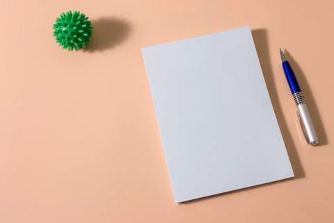 An empty Notepad on the table Stock Photos