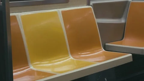 Empty NYC Subway Car in Motion – New York, May 11, 2025 Stock Footage 309032285