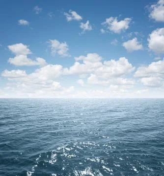Empty ocean background with copy space Stock Photos