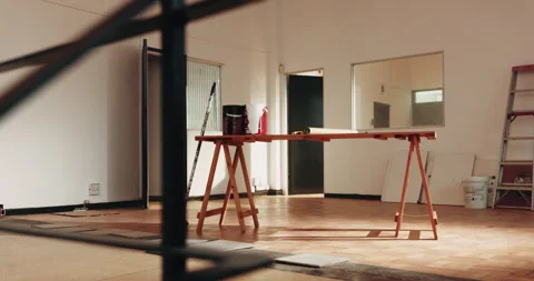 Empty, office and interior remodeling for construction, upgrade and materials Stock Footage 341566151