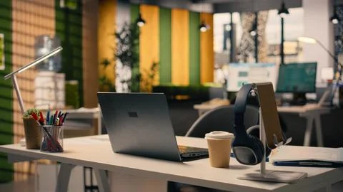 Empty office for business work environment with modern furniture Stock Photos