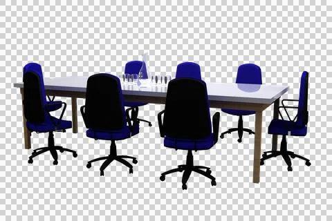 Empty office chairs and table Stock Illustration