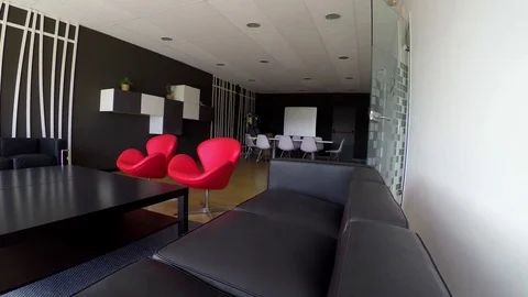 Empty Office Charis and Sofas Stock Footage 71120567
