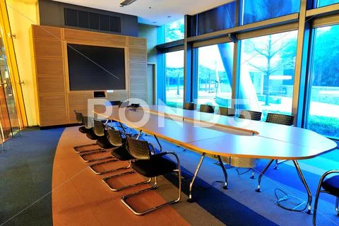 Empty office conference room Stock Photos