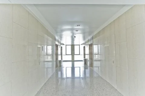 Empty office corridor Stock Photos