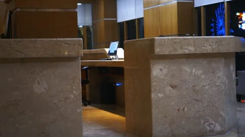 A empty office desk . Stock Footage 246801076