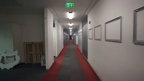Empty office hallway Stock Footage 115199638