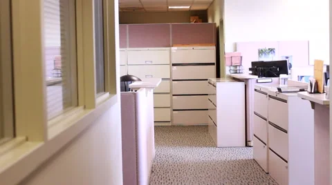 Empty Office Hallway (Tracking Shot) Stock Footage 47114826