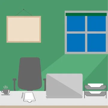 Empty office interior Stock Illustration