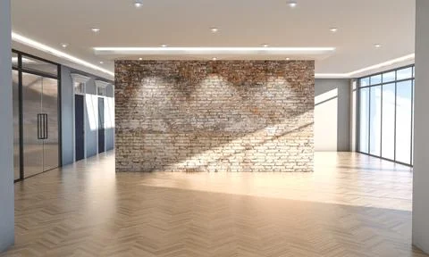 Empty Office Interior Foto stock