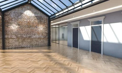 Empty Office Interior Foto stock