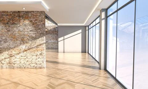 Empty Office Interior Foto stock