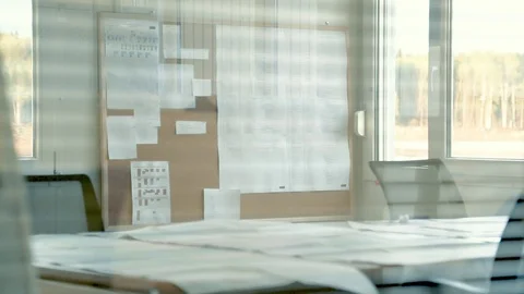 Empty office with jalousie Stock Footage 80308985