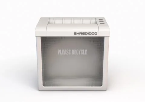 Empty Office Paper Shredder Stock Illustration
