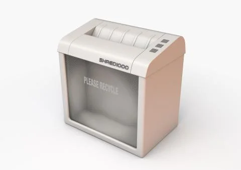 Empty Office Paper Shredder Stock Illustration