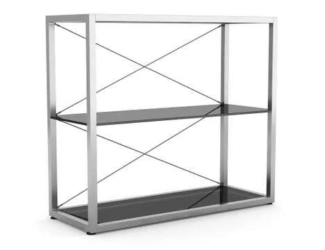 Empty office shelves isolated on white background Stock Illustration