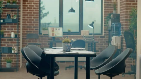 Empty office space with data documents Stock Footage 237966681