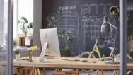 Empty Office Of Startup Stock Footage