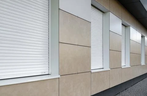 Empty office without people with closed windows and a door during covid quara Stockfoto's