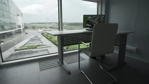 Empty office workplace Stock Footage 172041866