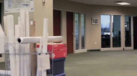 Empty office workspace Stock Footage