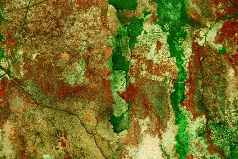 Empty old art texture of plaster brick wall. Painted bad scratched surface in Stock Photos