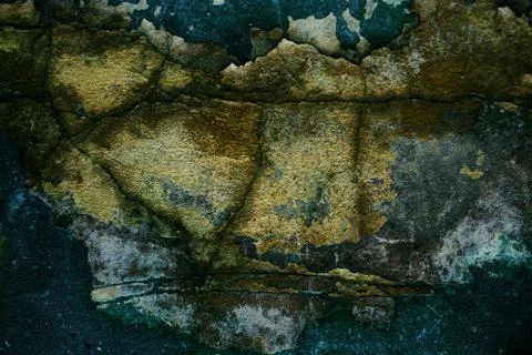 Empty old art texture of plaster brick wall. Painted bad scratched surface in Stock Photos