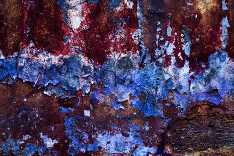 Empty old art texture of plaster brick wall. Painted bad scratched surface in Stock Photos