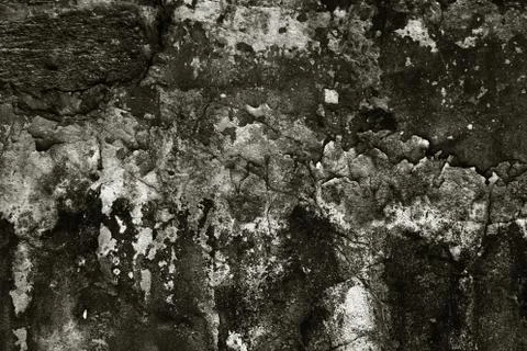 Empty old art texture of plaster brick wall. Painted bad scratched surface in Stock Photos