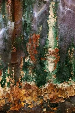 Empty old art texture of plaster brick wall. Painted bad scratched surface in Stock Photos