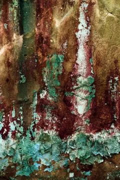 Empty old art texture of plaster brick wall. Painted bad scratched surface in Stock Photos