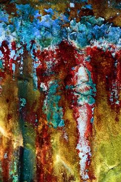 Empty old art texture of plaster brick wall. Painted bad scratched surface in Stock Photos